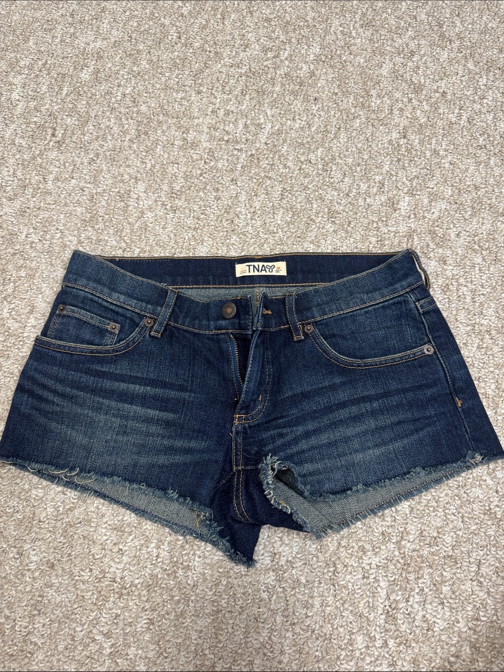 TNA Dark Indigo Denim Cutoff Shorts